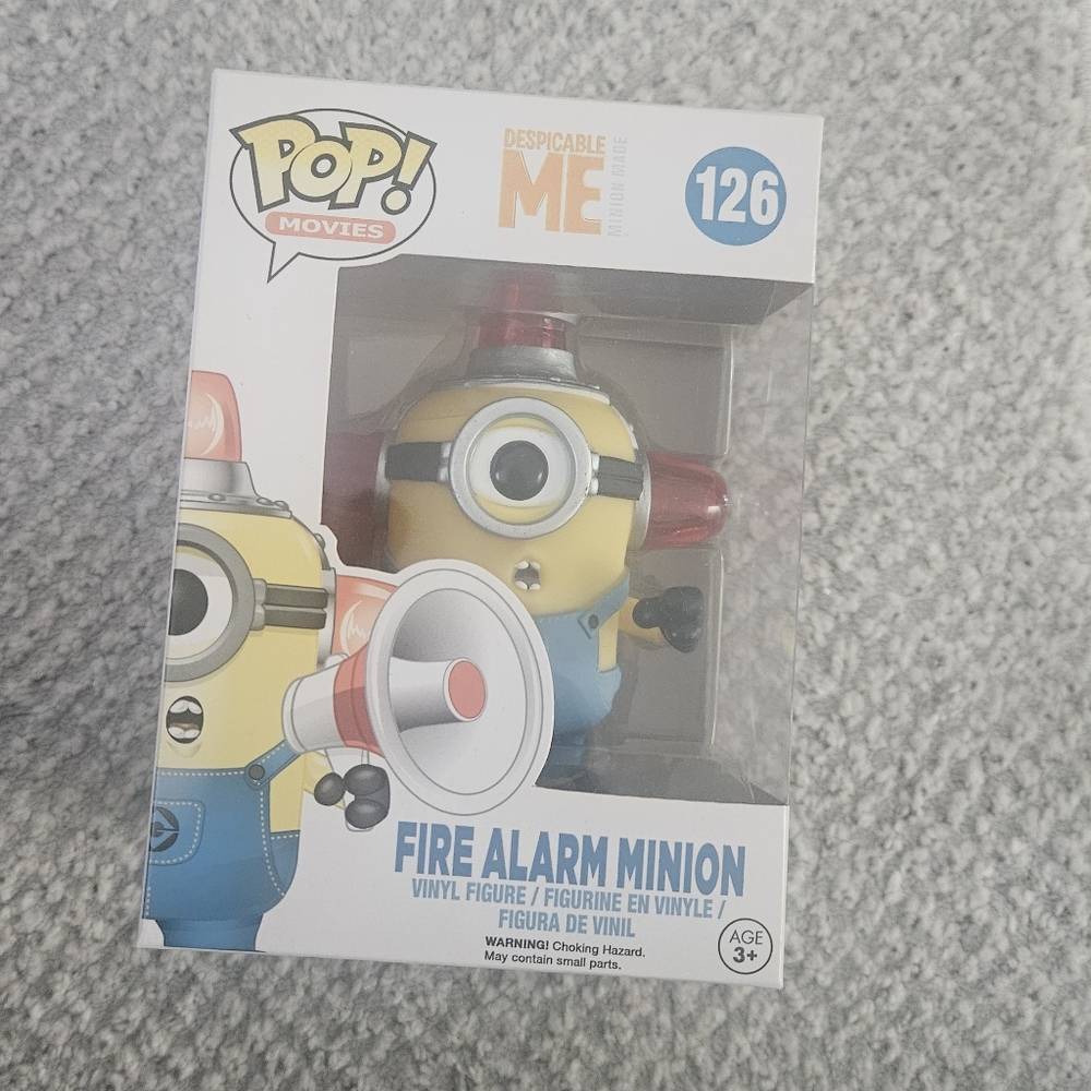 FUNKO POP! Despicable Me Fire Alarm Minion #126 NEW in box
